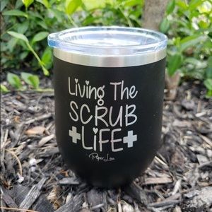 Scrub Life wine tumbler new